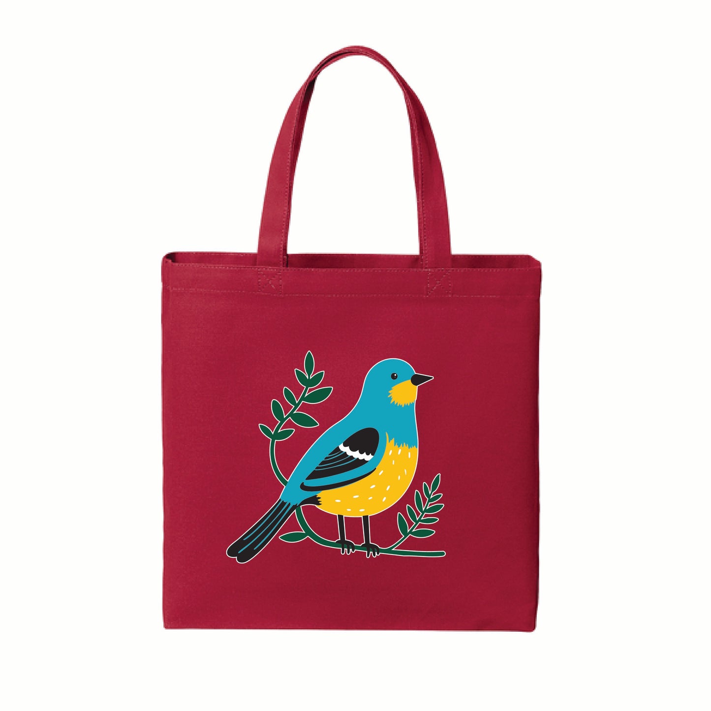 Boho Bird Cotton Canvas Tote – Free-Spirited Style on the Go