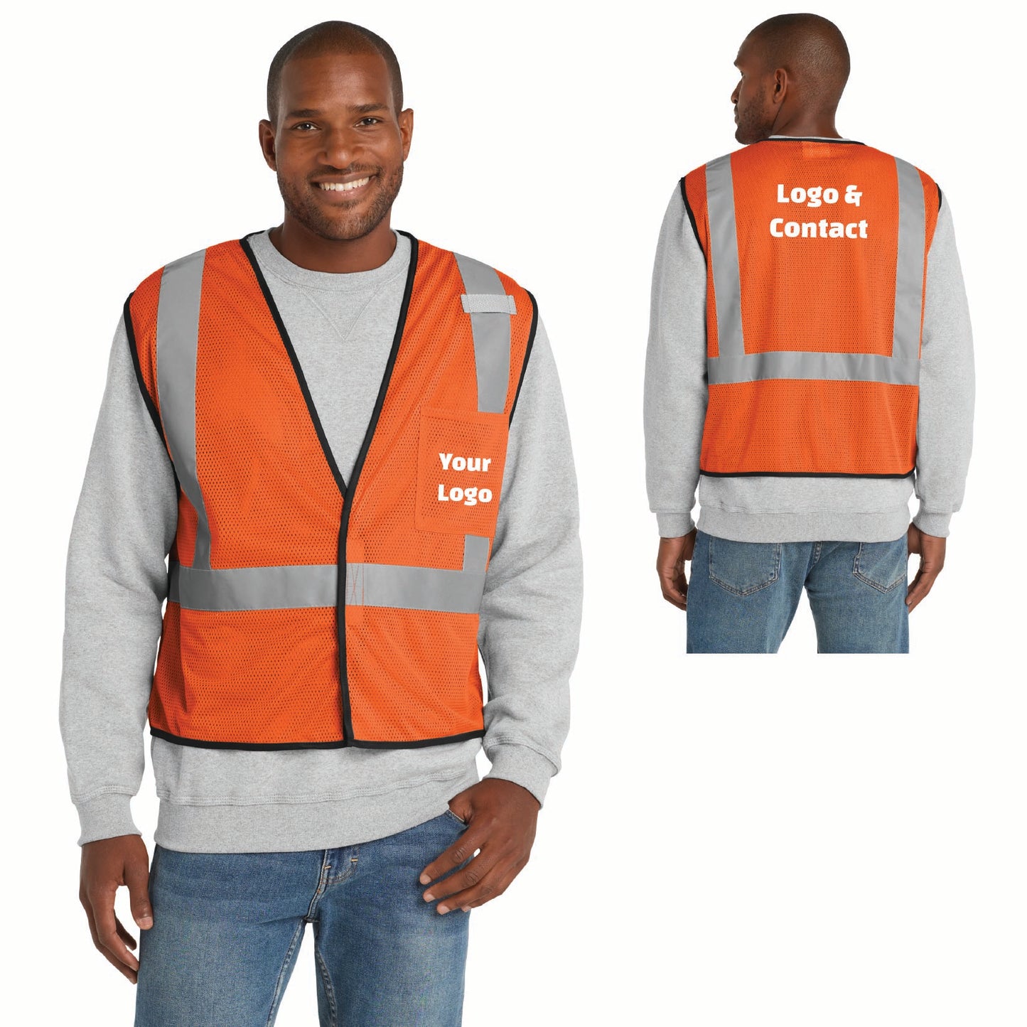 CornerStone ® ANSI 107 Class 2 Economy Mesh One-Pocket Vest