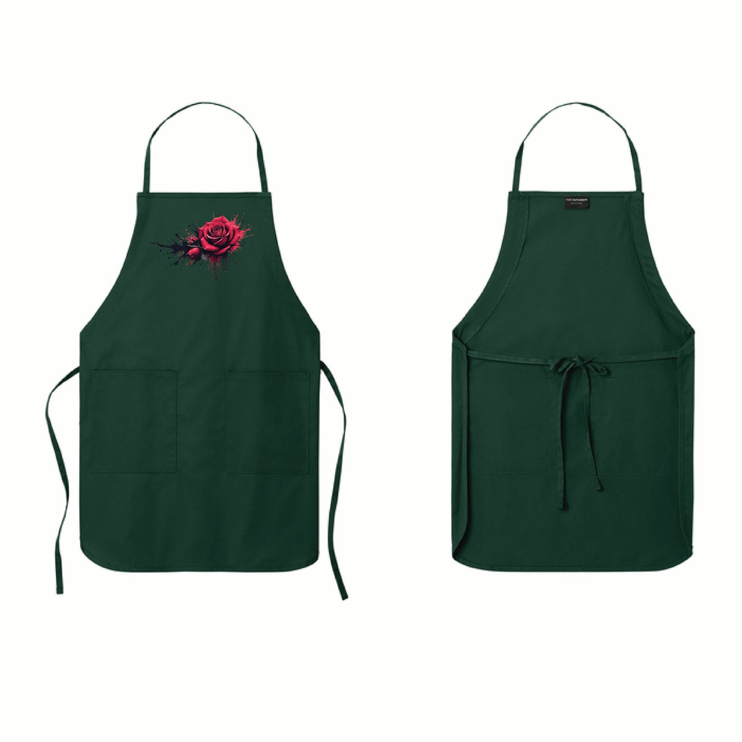 🌹 Dripping Rose Full-Length Apron | Port Authority®