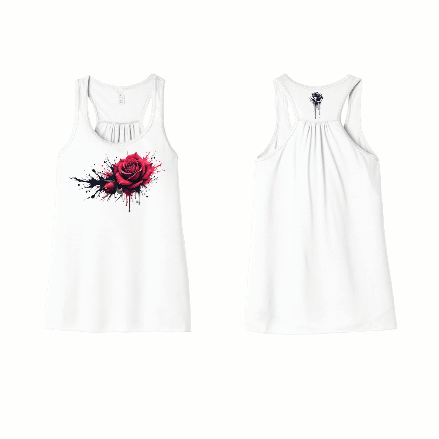 š¤ Dripping Rose Women's Flowy Racerback Tank | Bella+CanvasĀ®