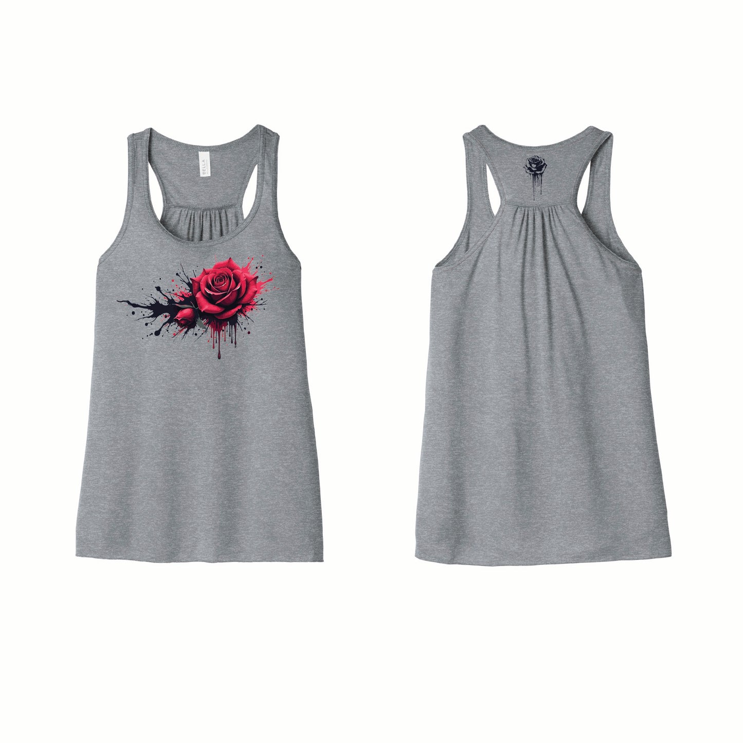 š¤ Dripping Rose Women's Flowy Racerback Tank | Bella+CanvasĀ®