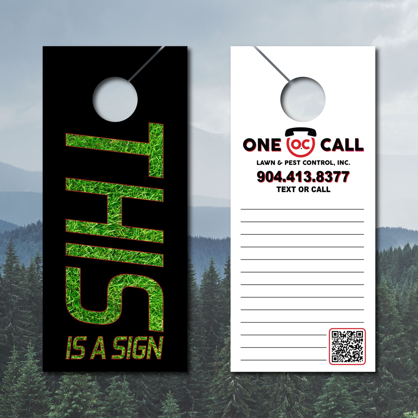 Custom Printed Door Hangers Single-Sided