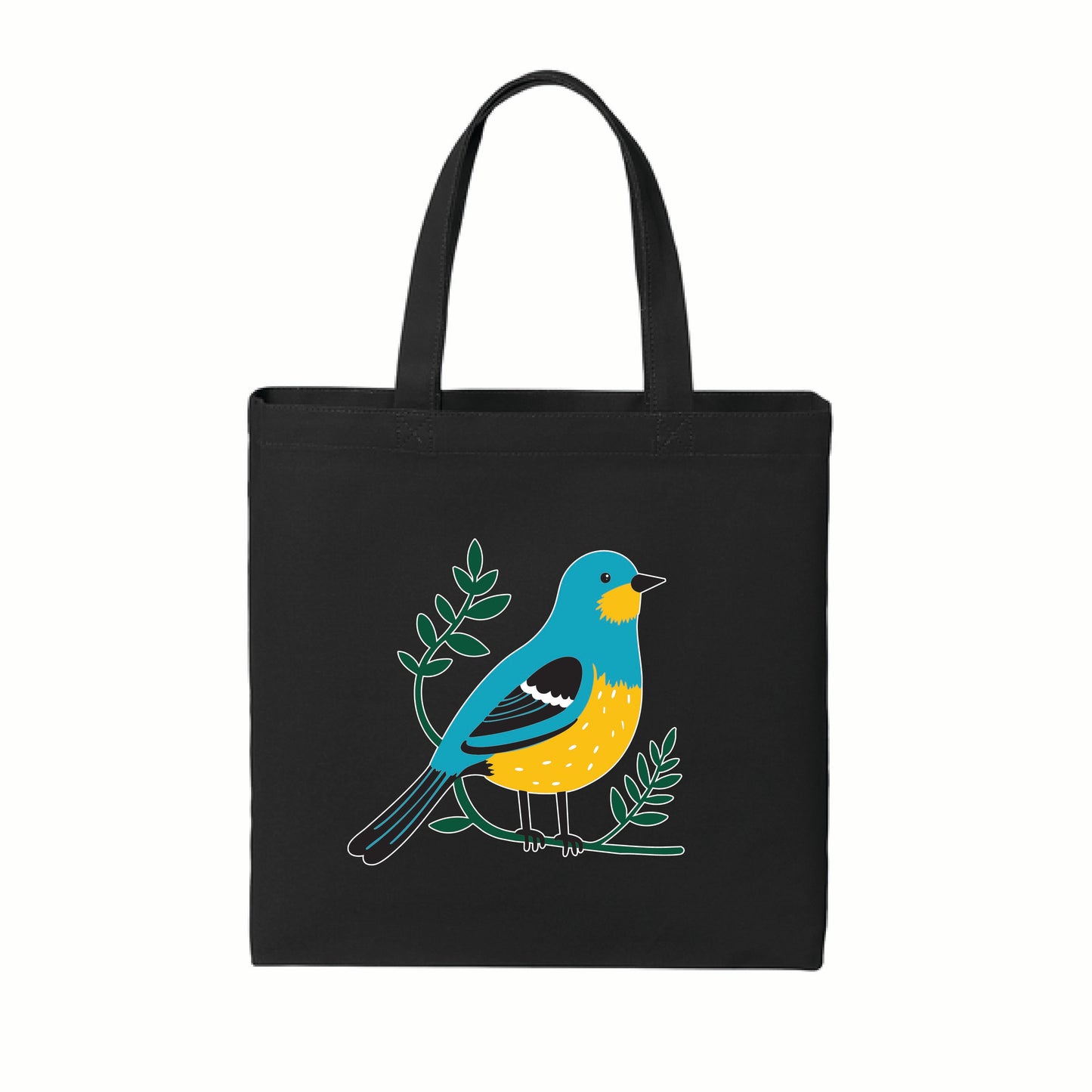 Boho Bird Cotton Canvas Tote – Free-Spirited Style on the Go