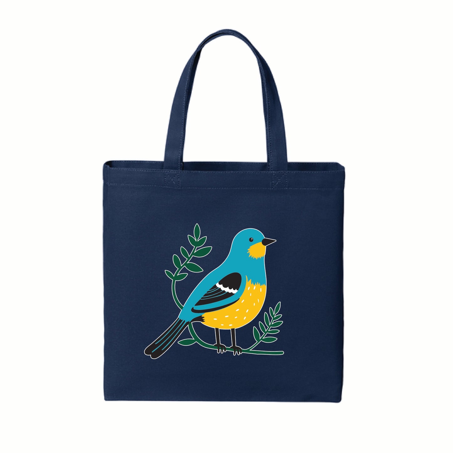 Boho Bird Cotton Canvas Tote – Free-Spirited Style on the Go