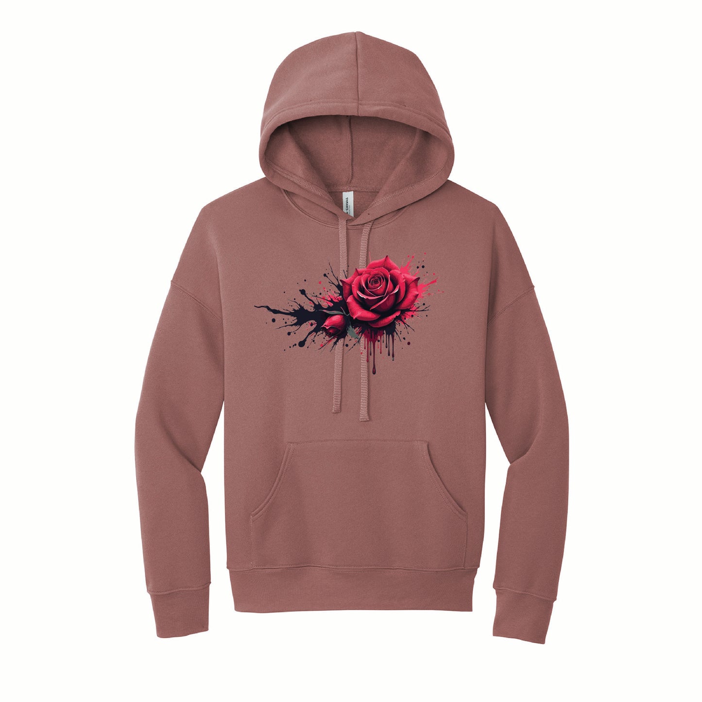 🌹 Dripping Rose Unisex Fleece Hoodie | BELLA+CANVAS®