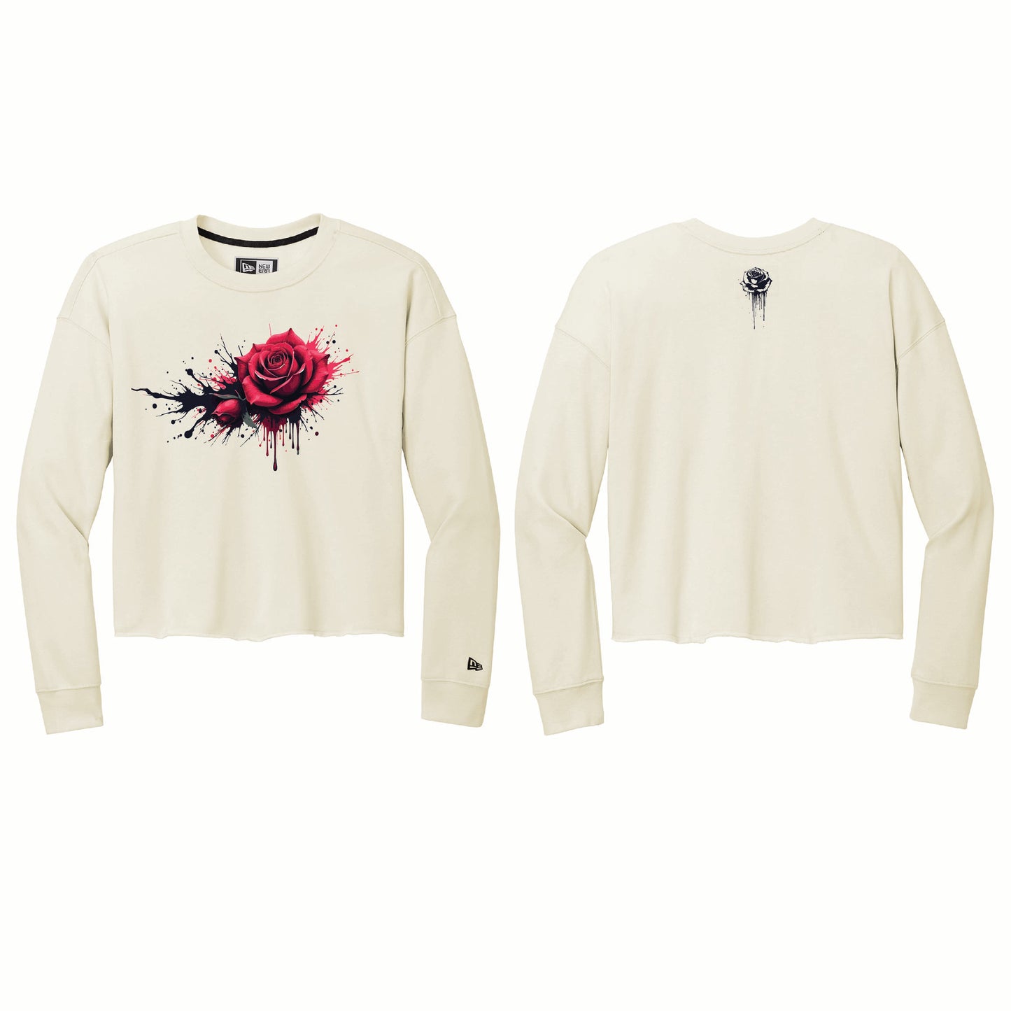 🖤 Dripping Rose Women’s Cropped Fleece Crew | New Era®