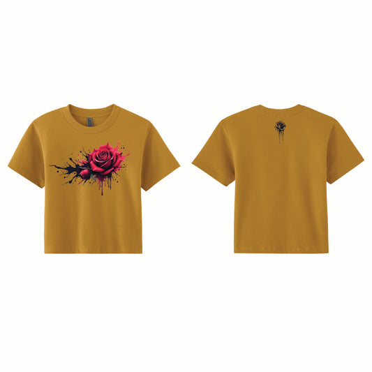 🌹 Dripping Rose Women’s Heavyweight Boxy Tee | Next Level®