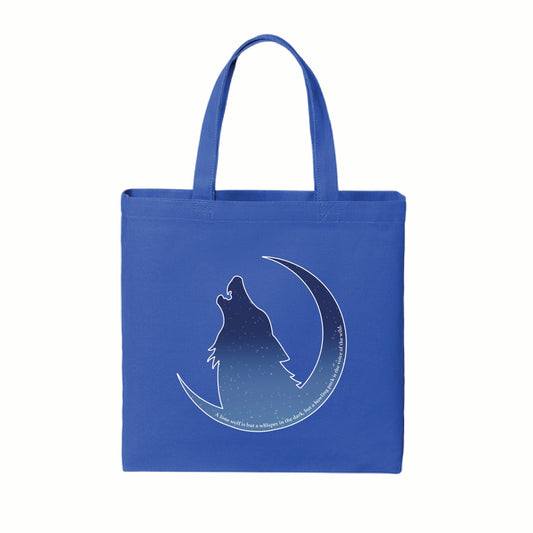 🐺 Voice of the Wild Cotton Canvas Tote 🌙